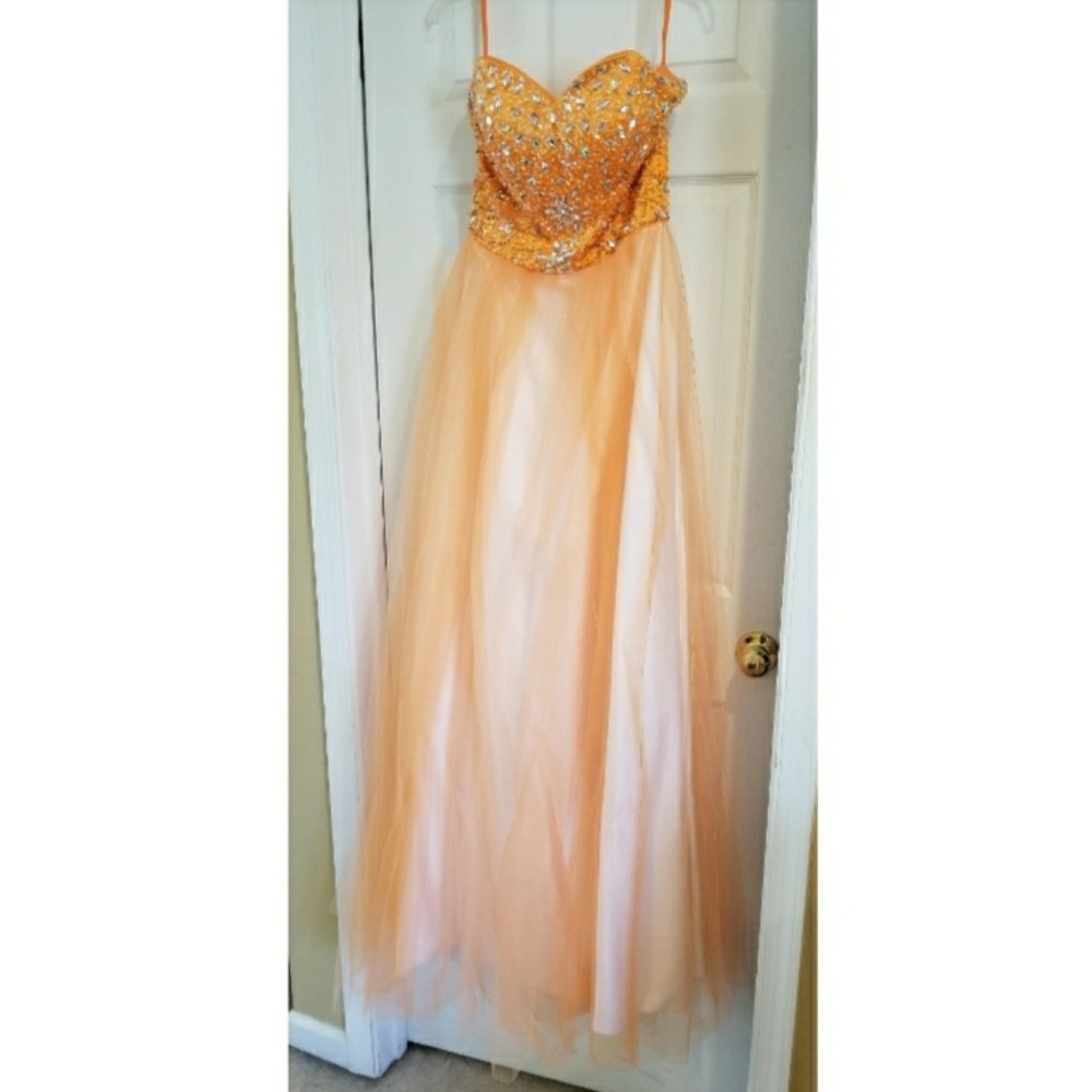 Strapless Beaded Corset Princess Gown
